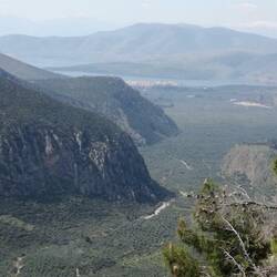Aussicht nach Itea über riesige Olivenhaine