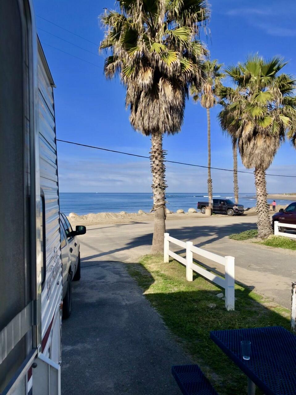 The view from our csravan door - nice!