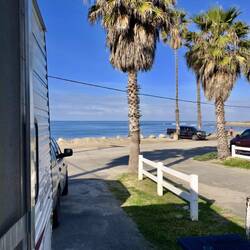 The view from our csravan door - nice!