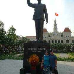 Ho Chi Minh Statue in front of Town Hall