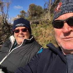 A selfie at the point watching the surfers