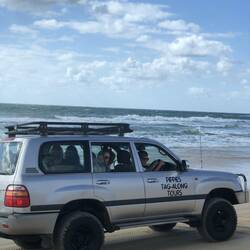 Cars on the beach!