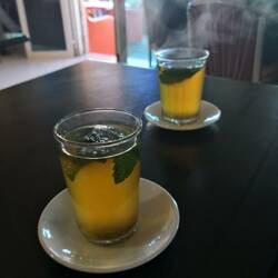 Pfefferminztee zum aufwärmen 7° im atlas Gebirge