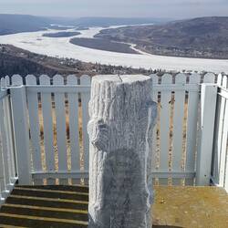 David's grave on Grouard Hill, overlooking the Peace and Smokey river.