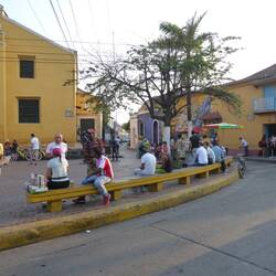 Plaze de la Trinidad overdag @ Cartagena