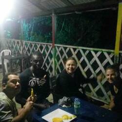 Samen met onze couchsurfing hosts @ Isla San Andrés