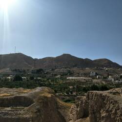 Mts behind Jericho were the spies hid when they left Rahab's house.