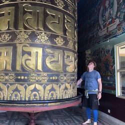 Buddhist prayer wheel