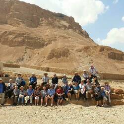 Our group at the bottom of Masada