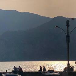 Zum Sonnenuntergang in Malcesine