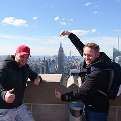 Vom Rockefeller Center mit Blick auf das Empire State Building