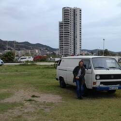 Unser Stellplatz direkt am Meer
