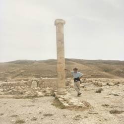 One of the pillars remaining standing of Herod's palace