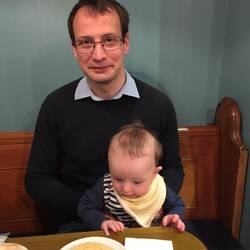 Edward eyes up Andrew's shortbread