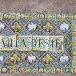 Beautiful plaque at entrance to gardens