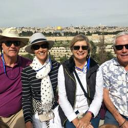 Alan and Rosie with us with Jerusalem in background