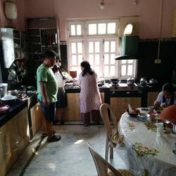 Rest and relief at the end of the day at Santosh's home