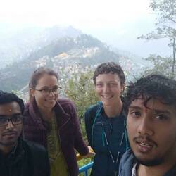 At Hanuman's tok, a Hindu temple near Gangtok