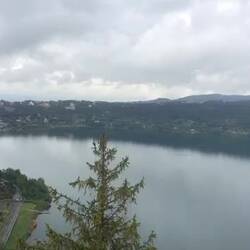 The view from our hotel room overlooking Lake Gandolfo