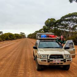 Unsere erste (von vielen) dirt road!