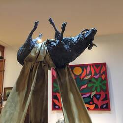 Not sure if this cow was falling or floating