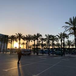 Ankunft bei Sonnenuntergang