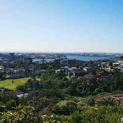 Blick auf Newcastle vom Memorial Walk