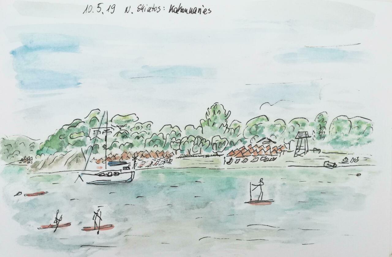 Koukounaries ist richtig lebendig