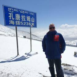 John celebrates his birthday at the highest elevation for the trip