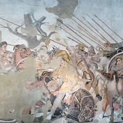 "Alexander" floor mosaic 100BC from Pompeii