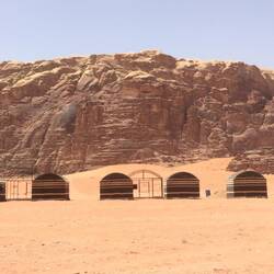 Tents for guests at the camp