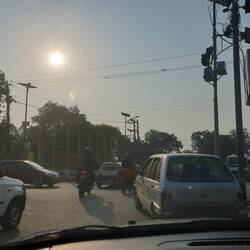 On the way to the airport