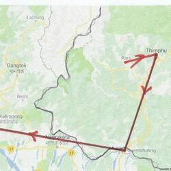 Our destinatina whilst in Bhutan