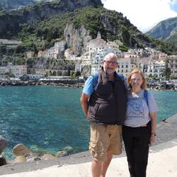Out on the pier at Amalfi