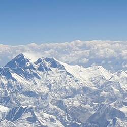 We flew past Mount Everest on our way to Bhutan