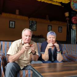 Trying butter tea