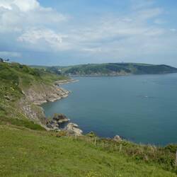 Our last view of the coast, next left turn takes us inland towards Dartmouth