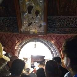 Inside the door is where Mary is said to have given birth to the Baby Jesus.