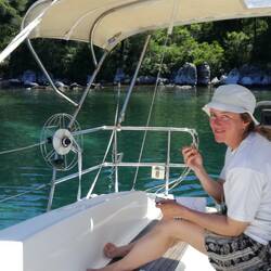 Künstlerin bei der Arbeit