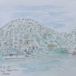 Das Werk - Ormos Panormou ist baumgesäumt