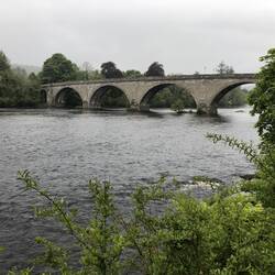The river Tay under the Dunkeld bridge.