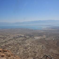 View of Dead Sea from Masada summit