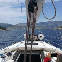 Enge Durchfahrt in die Bucht von Linera