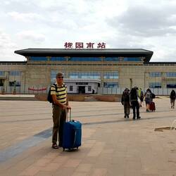 Typical grand train station in the middle of nowhere