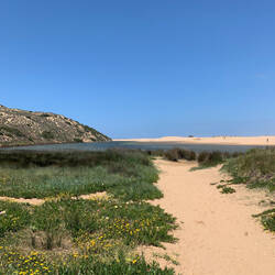 lagoon we waded accross to get to the beach