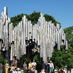 Sibelius Park commemorating Jean Sibelius Finland's greatest composer 600 steel pipes in a wave