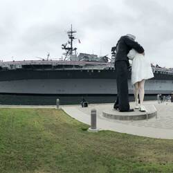 Jackie photobombing my pano