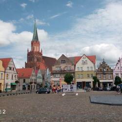 Trzebiatow, früher Treptow an der Rega auf der Weiterfahrt nach Rewal