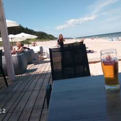 Coole Beachbar auf halber Strecke