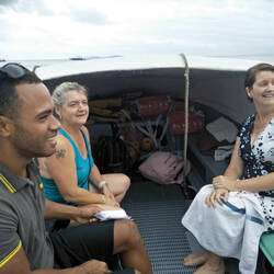 Heading over to the mainland in the "fast boat"